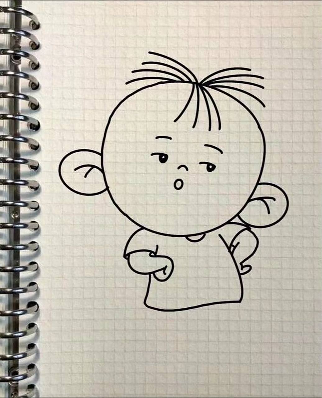 简笔画 傲娇可爱的大耳朵图图