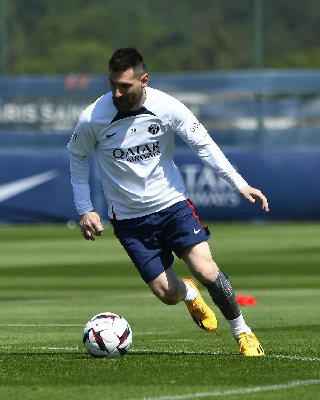 梅西在巴黎的最后一堂训练课.#足球