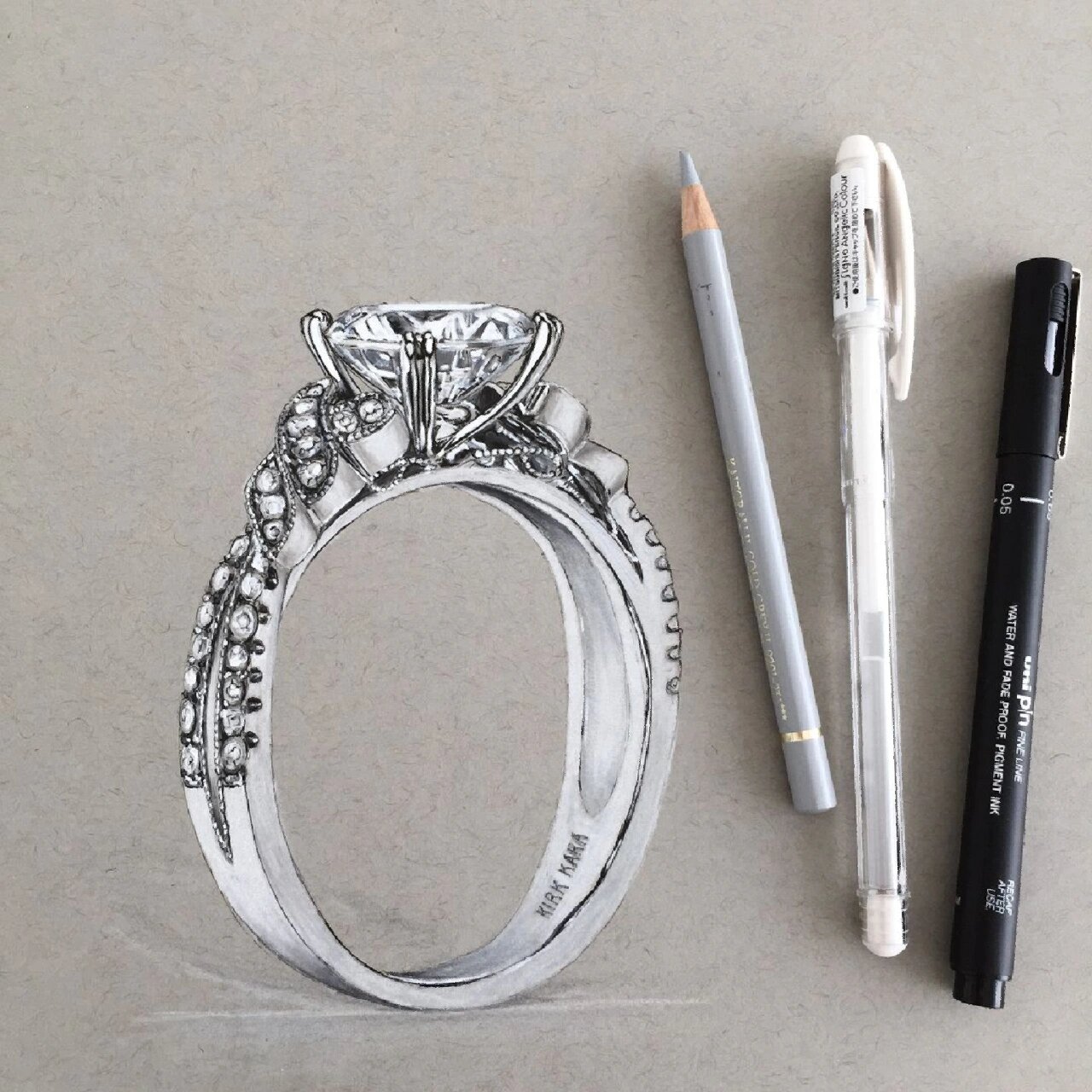 彩铅珠宝首饰绘画图片分享