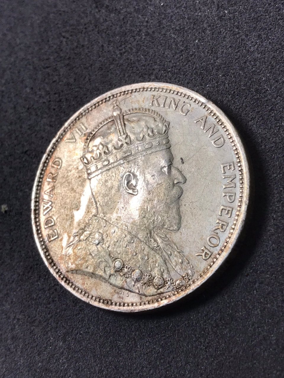 英属海峡殖民地1904年爱德华七世壹圆大银币 7815  银币名称 英属