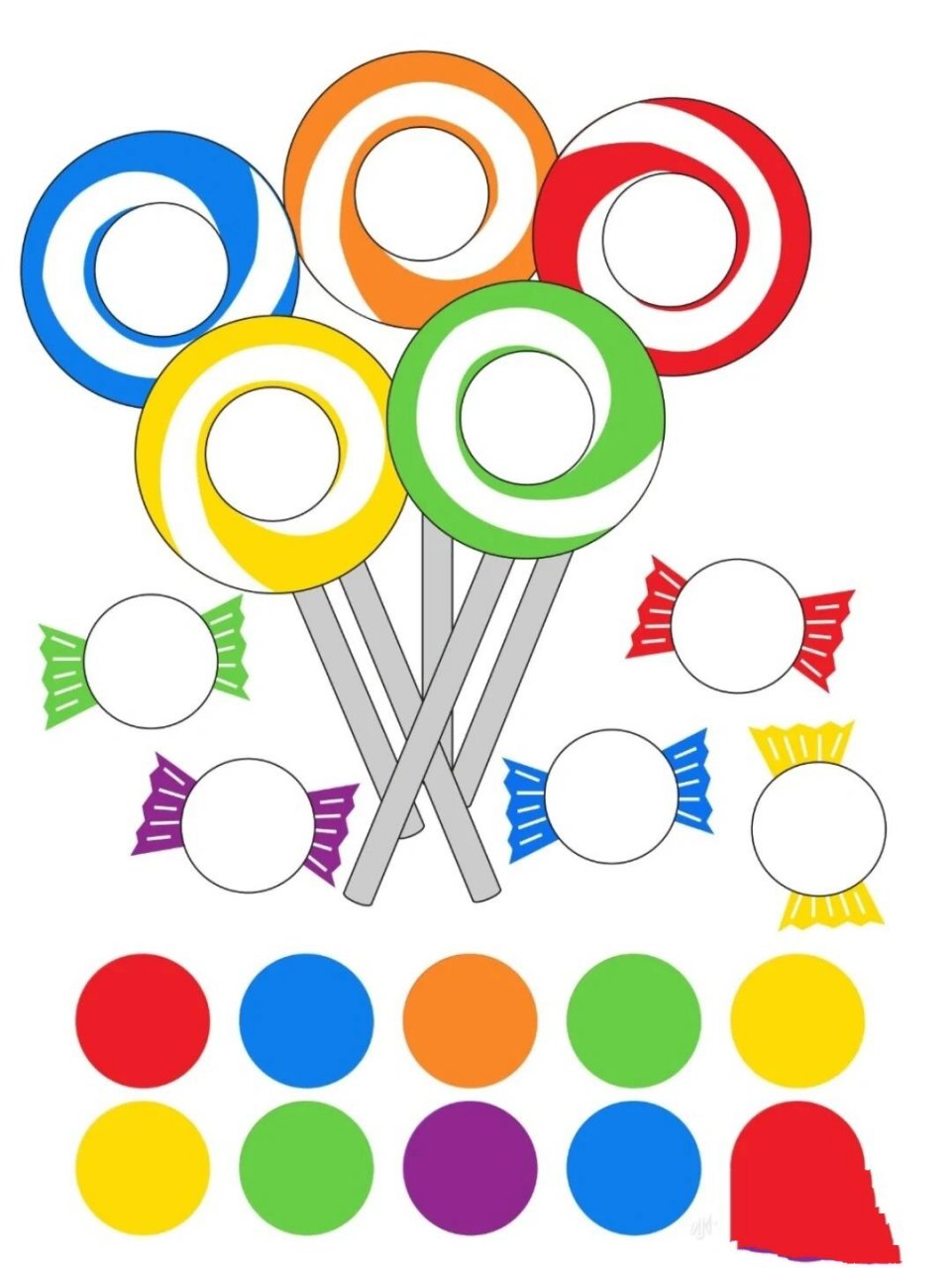 幼儿园美工区益智区活动素材(建议收藏)  带领小宝贝认识颜色.