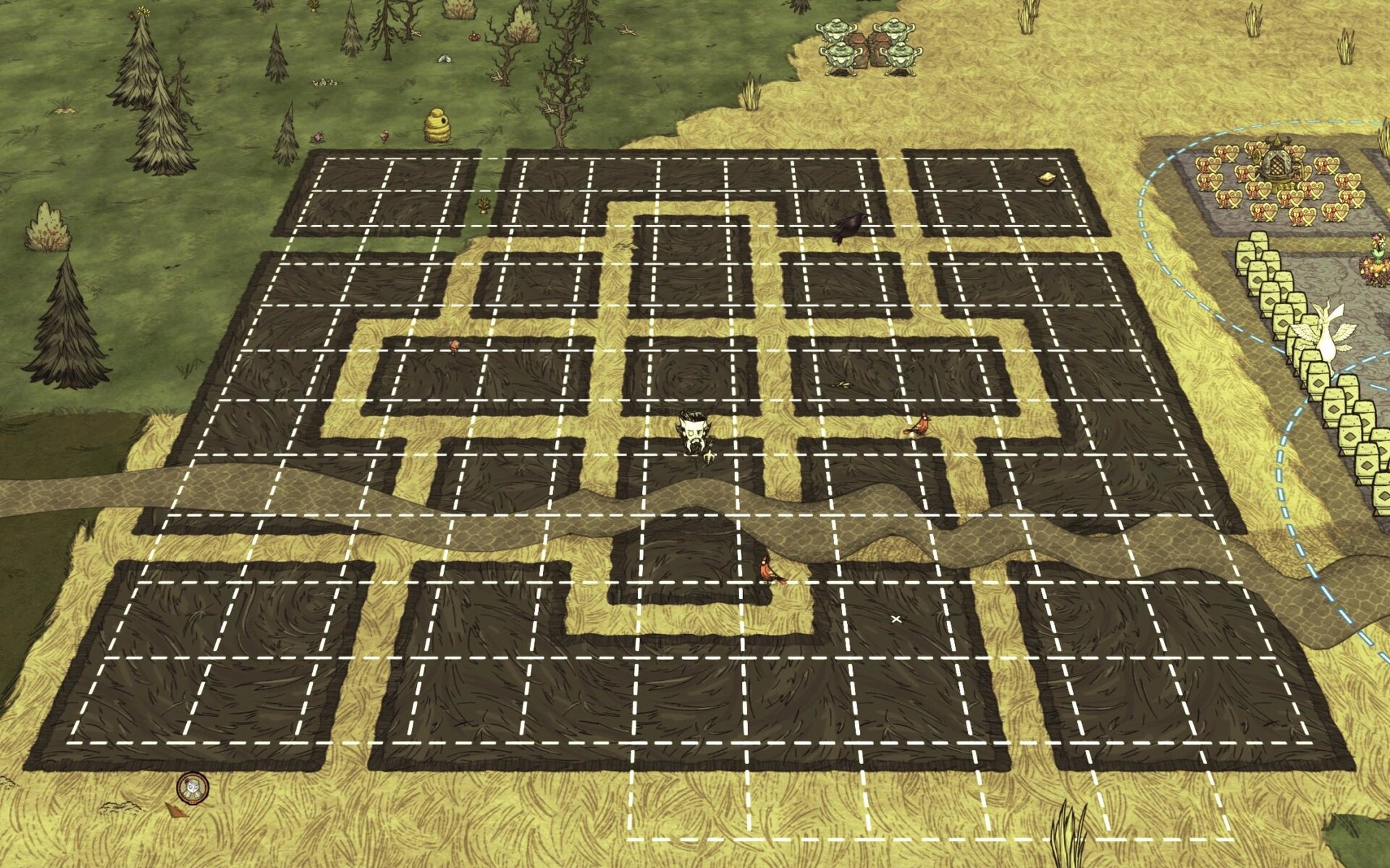 饥荒萌新建家详解(补充上期) 大家一直在问具体规格和宽高什么的,这期