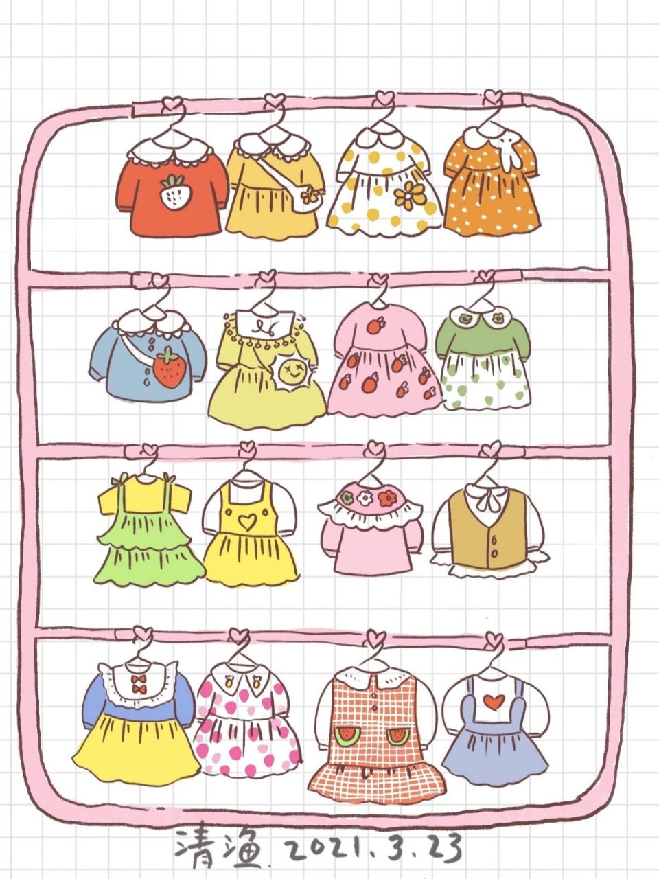 库存简笔画裙子那些喜欢的裙子