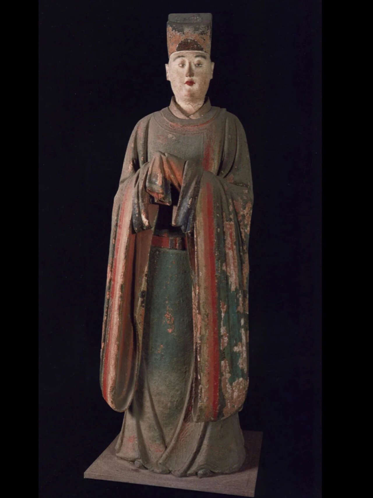 晋祠(宋)侍女像(5-2) 晋祠圣母殿宋代泥塑43尊,主像圣母端坐木制神龛