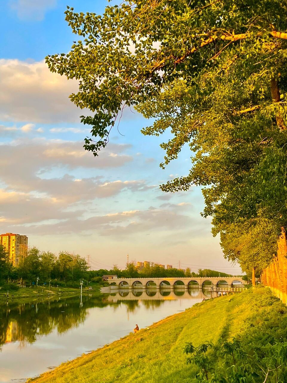 月亮河休闲小镇的唯美日落92 99目的地:北京市通州区月亮河休闲