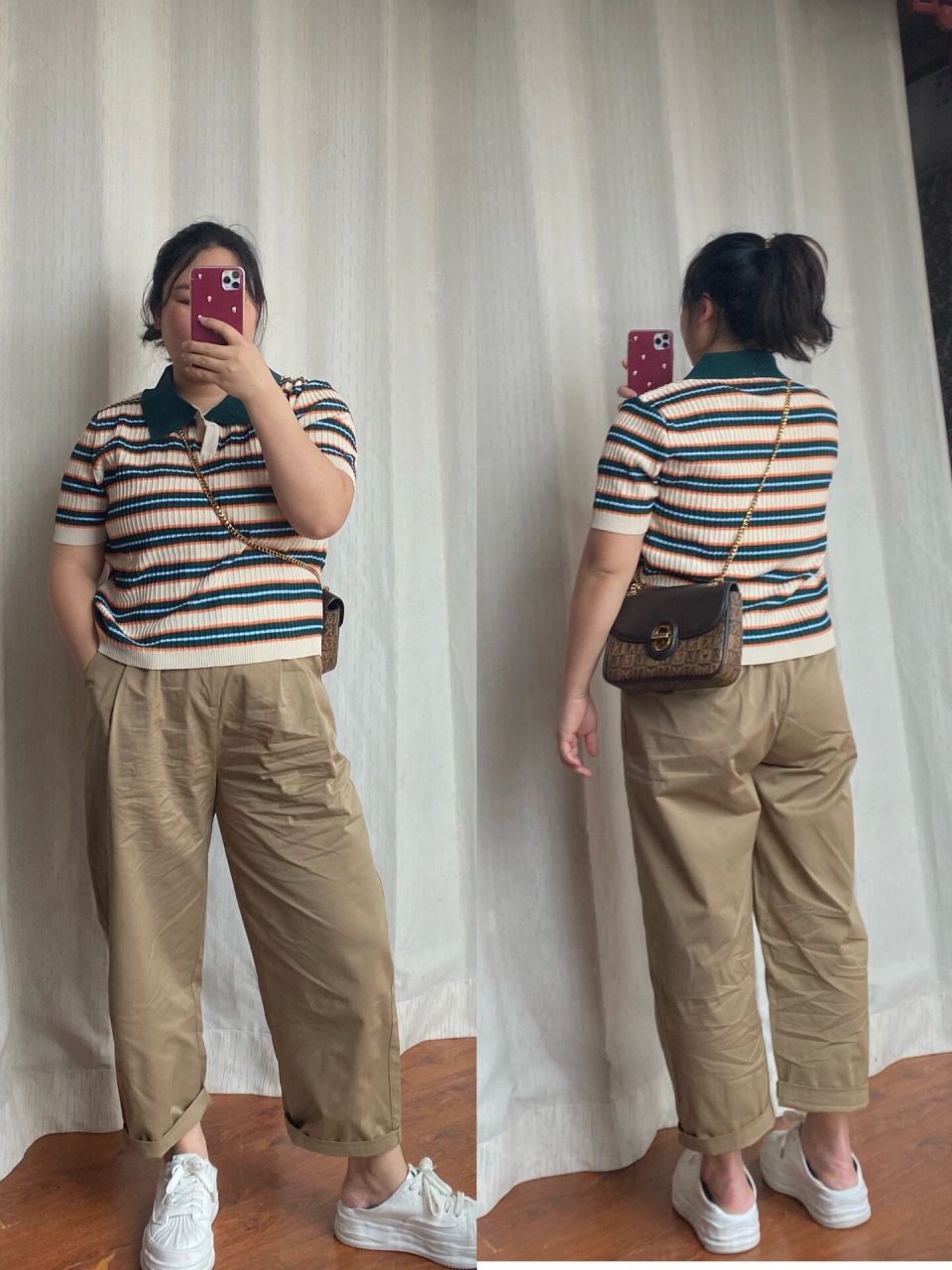 158cm,150斤|还有比我更真实的大码博主吗 这套就很日常啊 日常的上衣