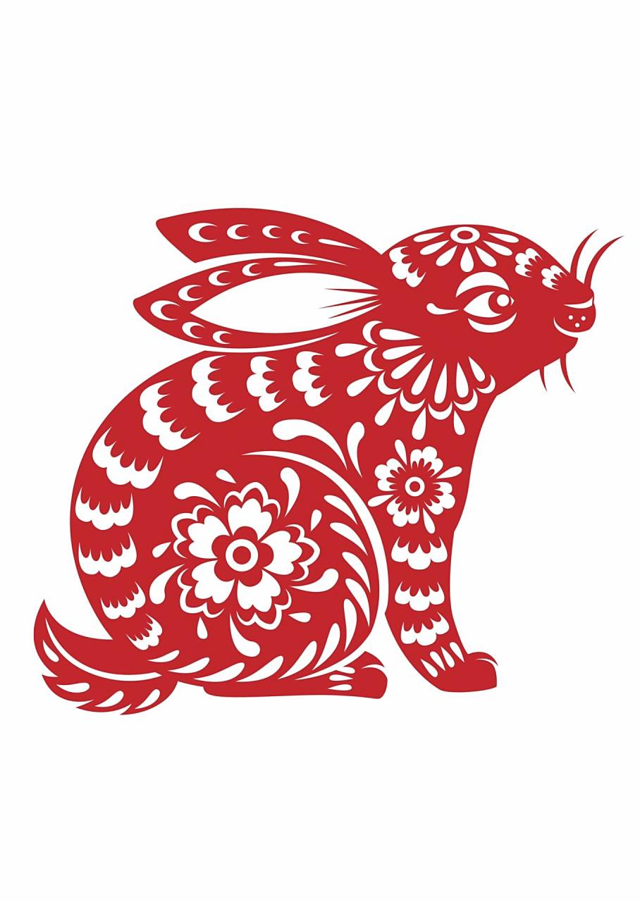 兔年剪纸刻纸 收集了几张兔年的刻纸底稿,有兴趣的可以刻起来.