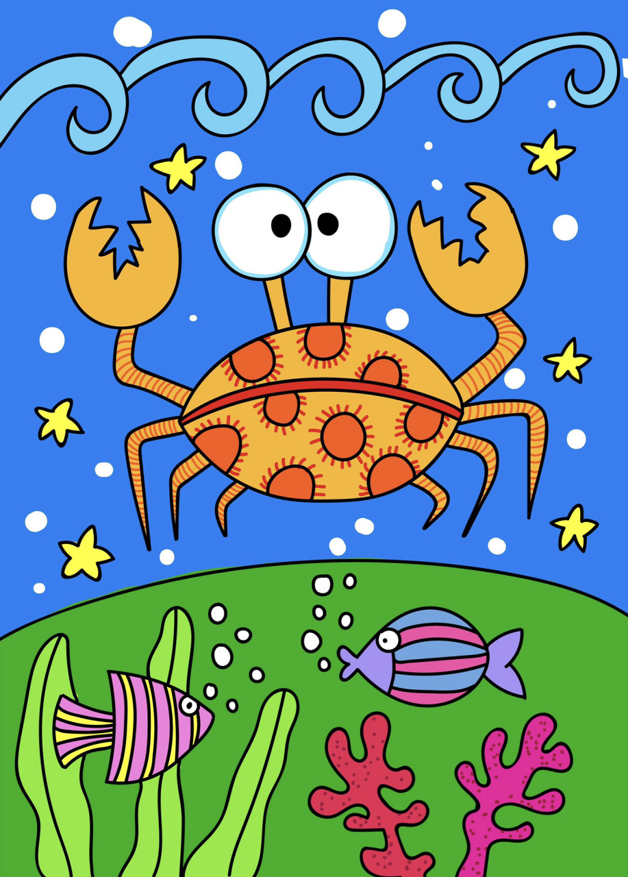 马克笔儿童画(内附线稿)