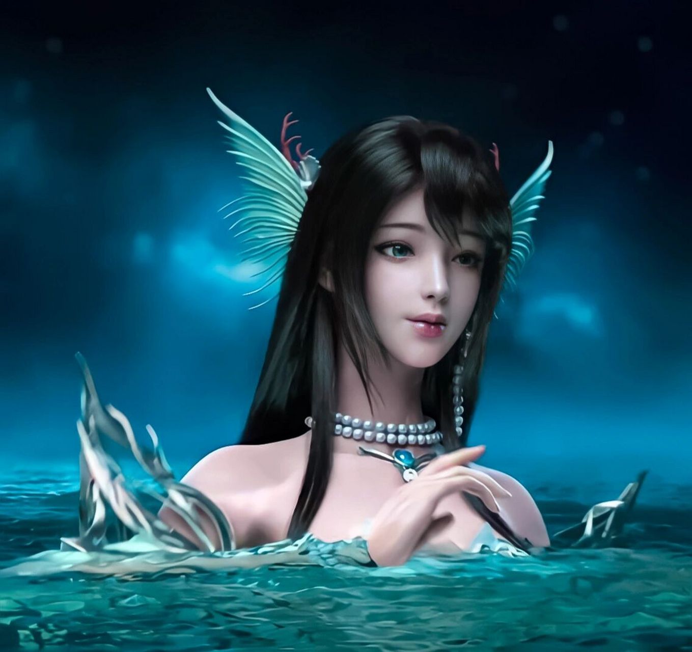 动漫女神 苍澜高清修复壁纸 人鱼公主