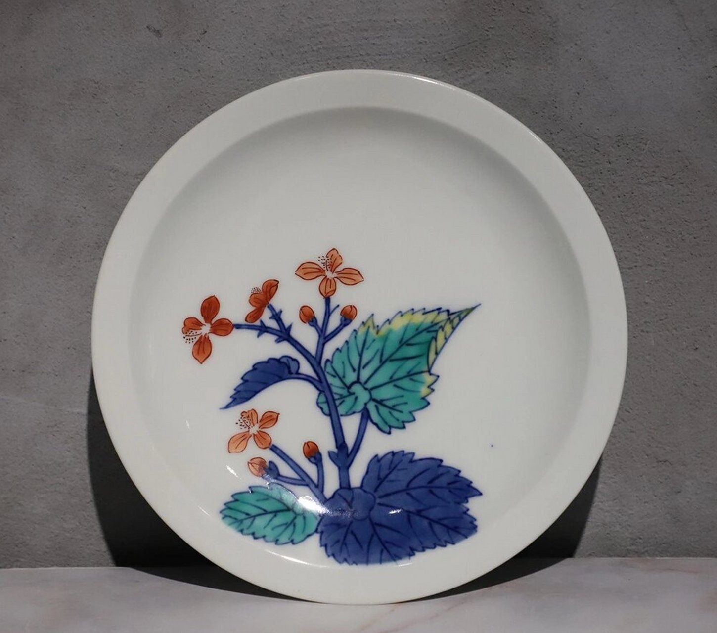 日本古董,彩绘茶食盘今右卫门的彩绘瓷器,自江户时代,已有350年的历史