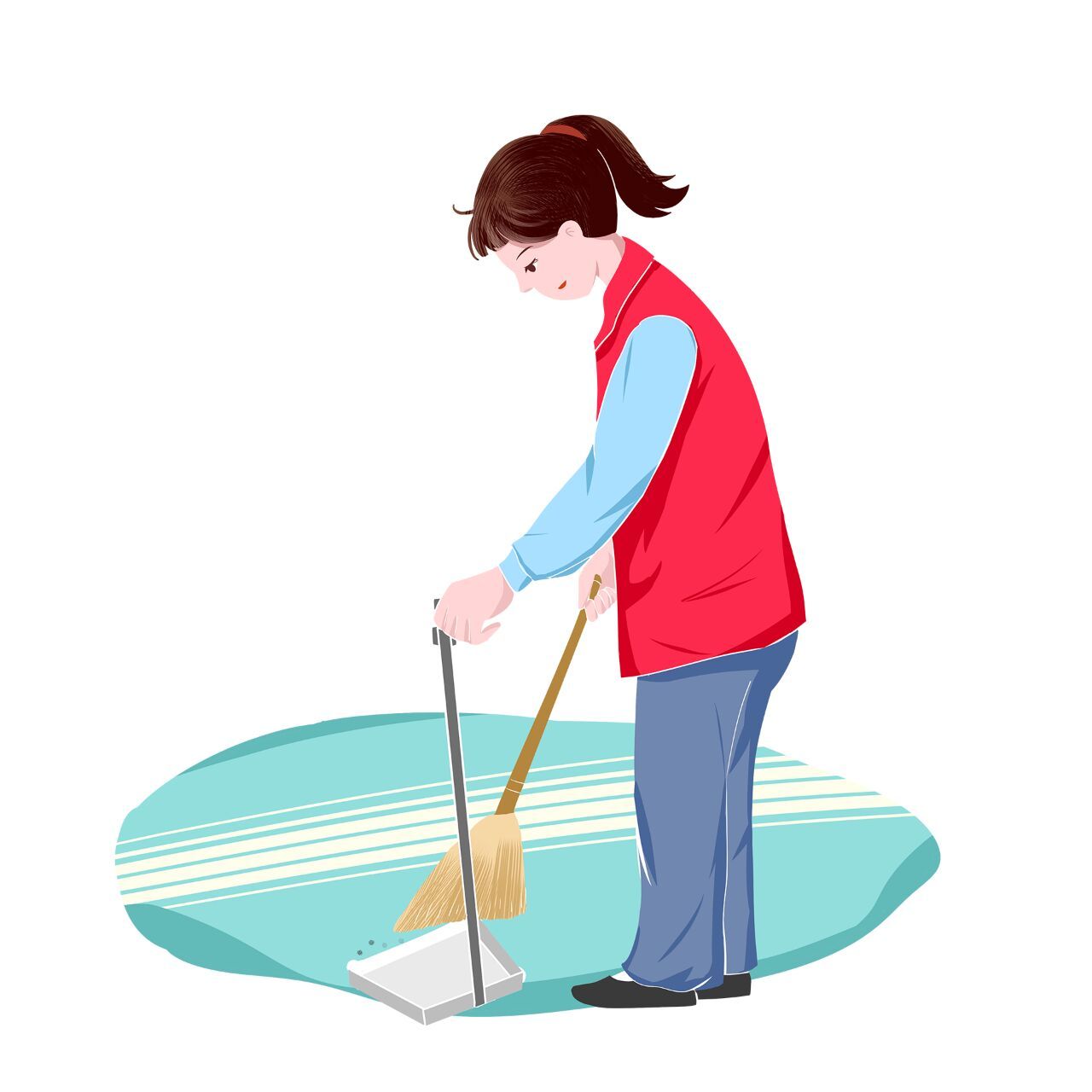 来袭~ 	 与环卫同行,与文明共进~ 人人做整理,场地有条理, 全员做清扫