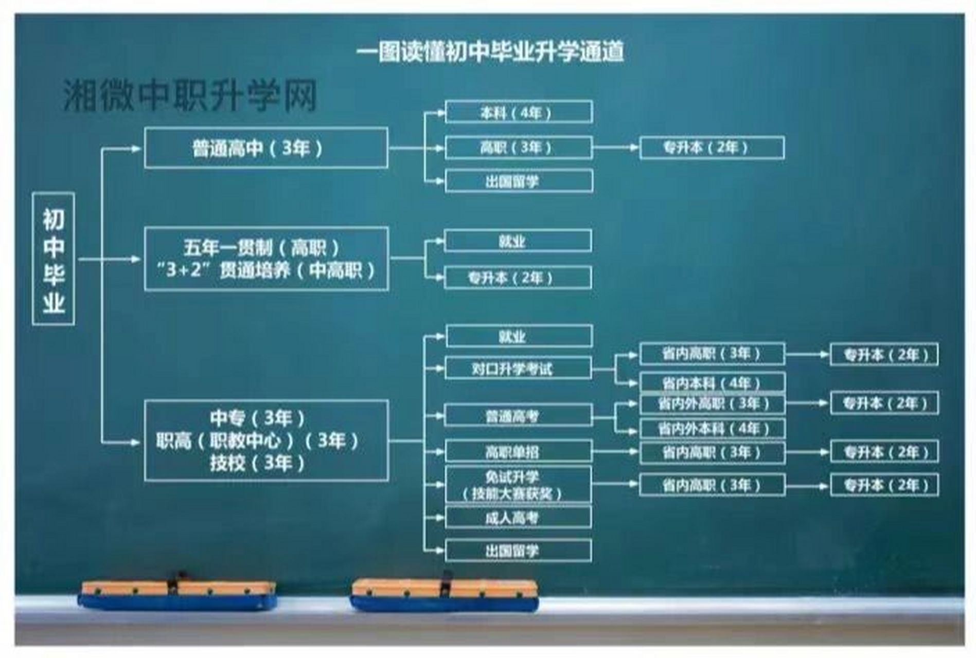 全网最详细,一张图看完全部初中升学途径!