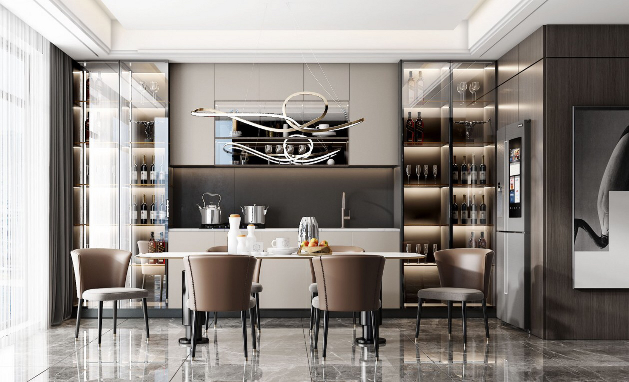 餐厅篇|分享一组轻奢系列展示酒柜设计99 99喜欢就收藏吧!