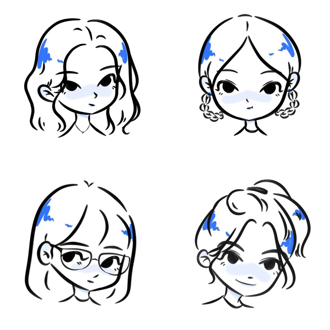 可爱大头简笔画头像 无偿已经没有啦～～ 只剩有偿的了.9.