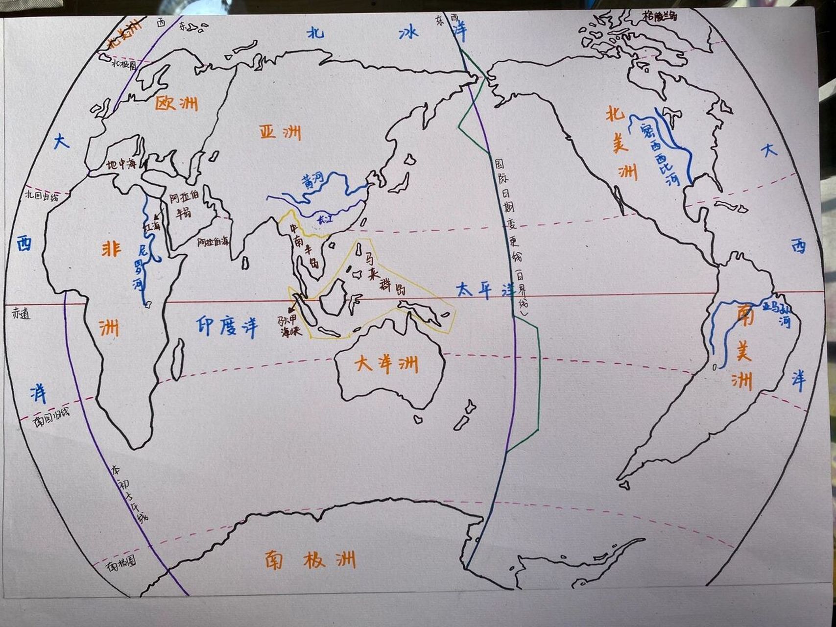 地理手绘地图比赛图片