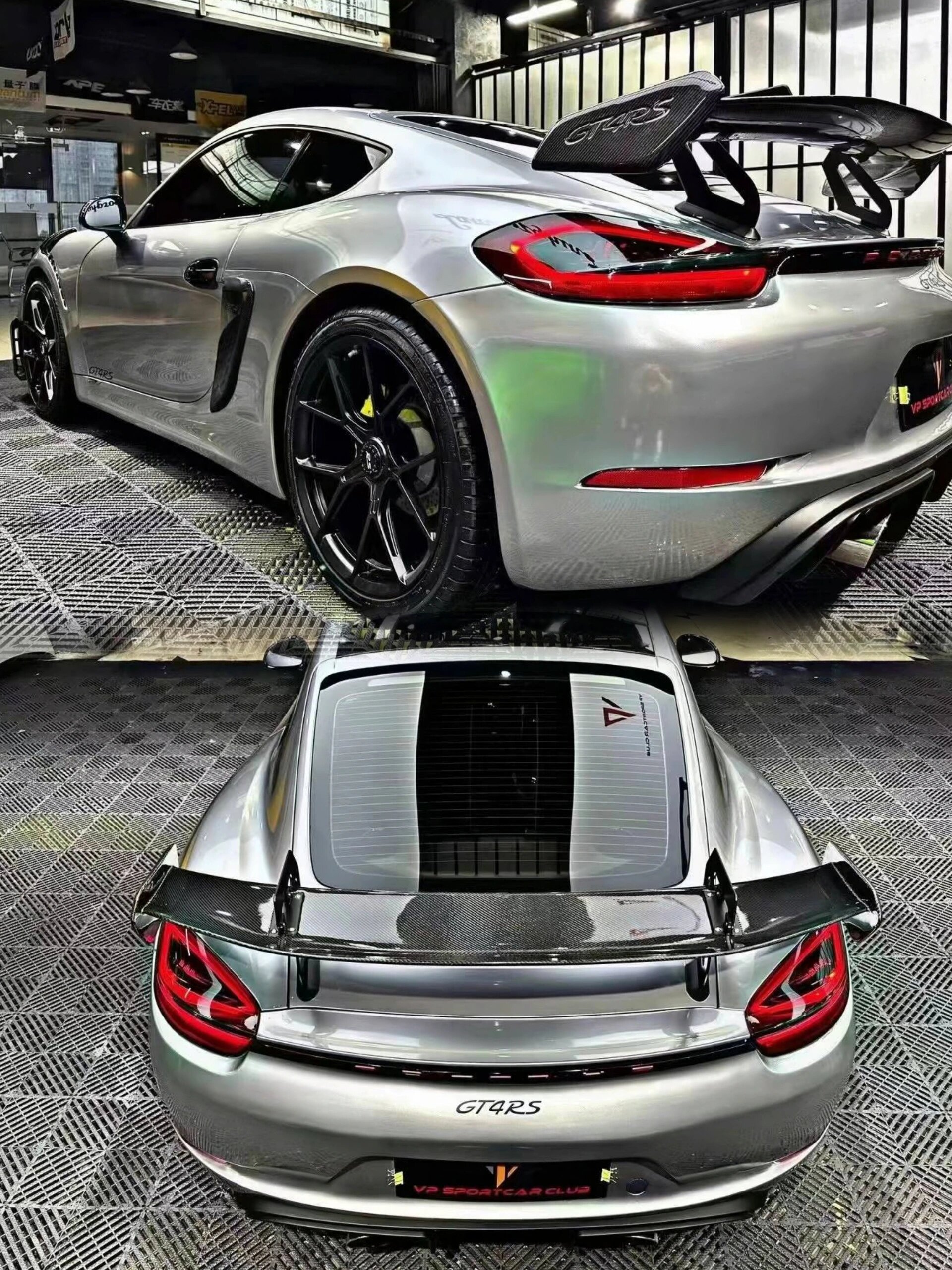 保时捷718改装案例 保时捷718升级gt4rs包围案例