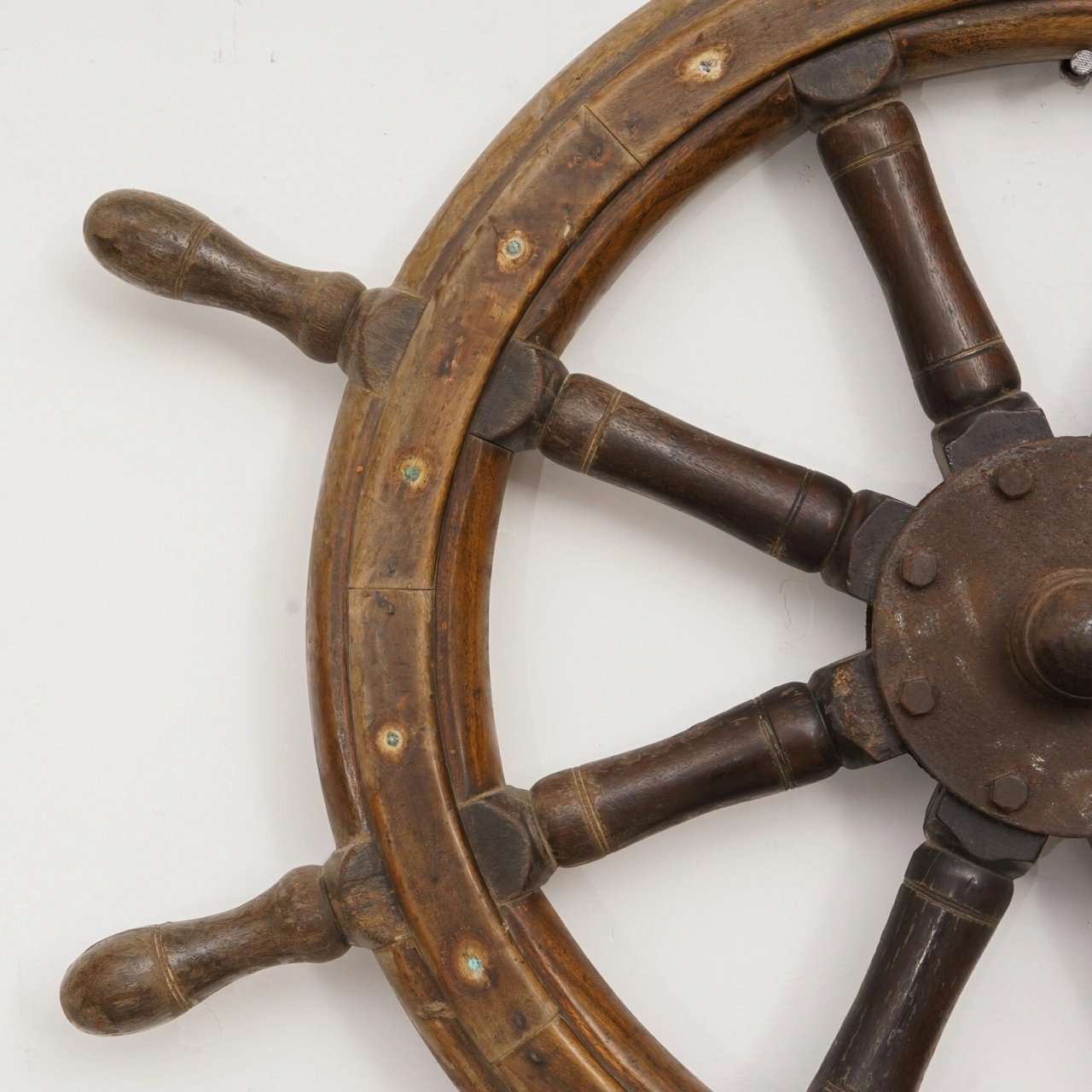民国时期船木老船舵中古老家具古典装饰摆件 以前古代老船上面的船舵