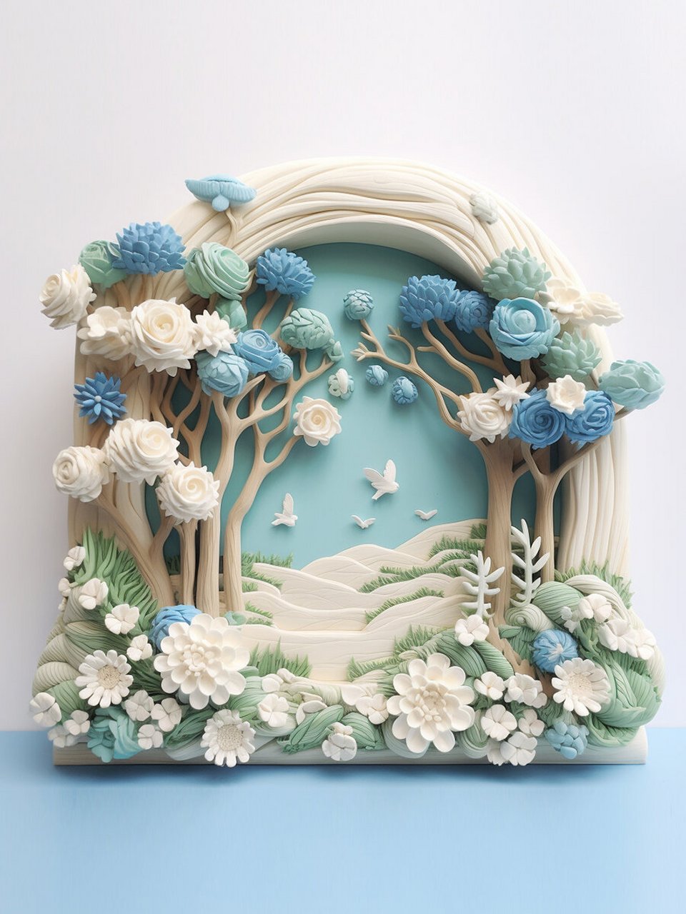 黏土立体画--治愈系风景 风景如画,无限美好.02