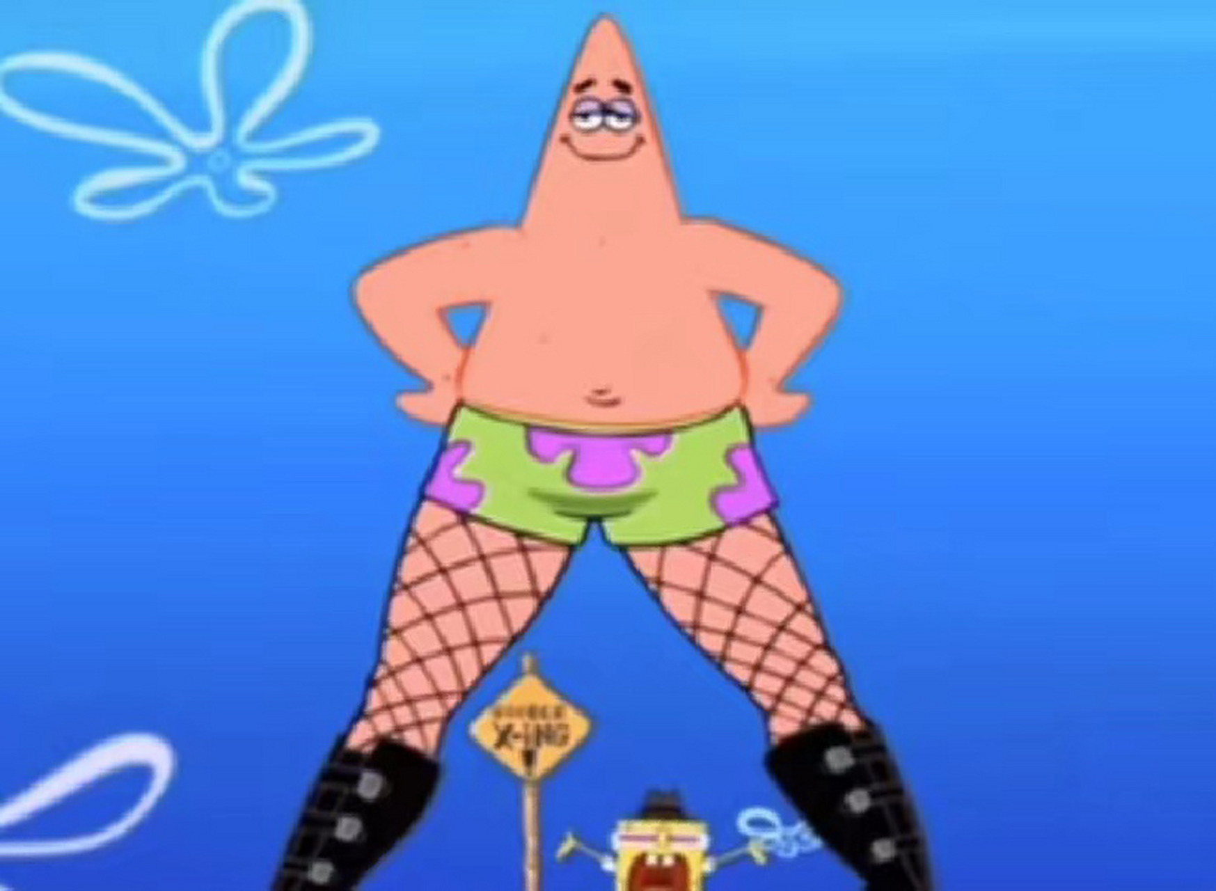 姐妹们要的派大星渔网袜表情包来啦 求图的属实是有点多 大家可以自截