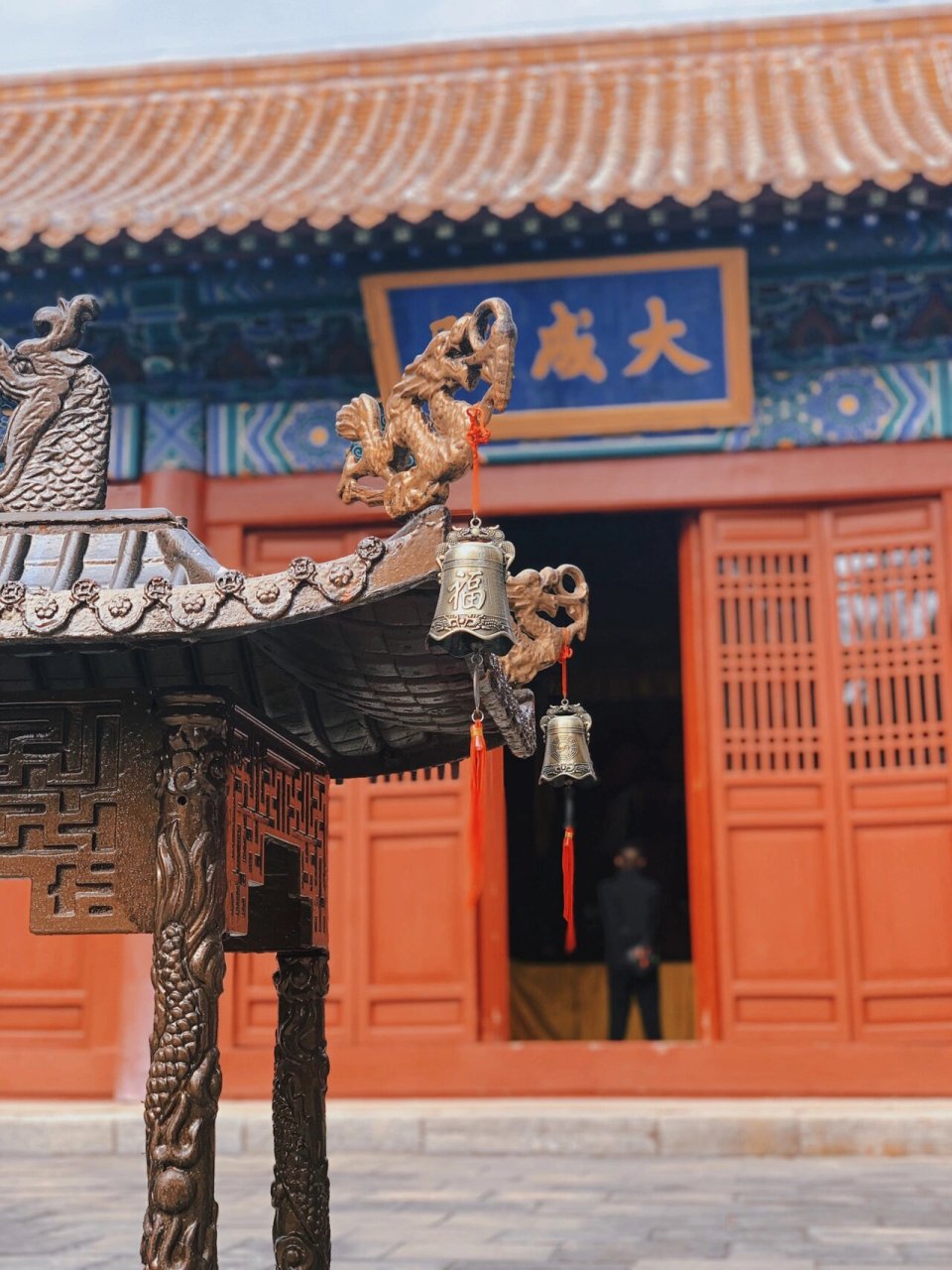 临沂孔庙|银杏树叶马上变黄啦94 门口9315扫码预约 上午9点