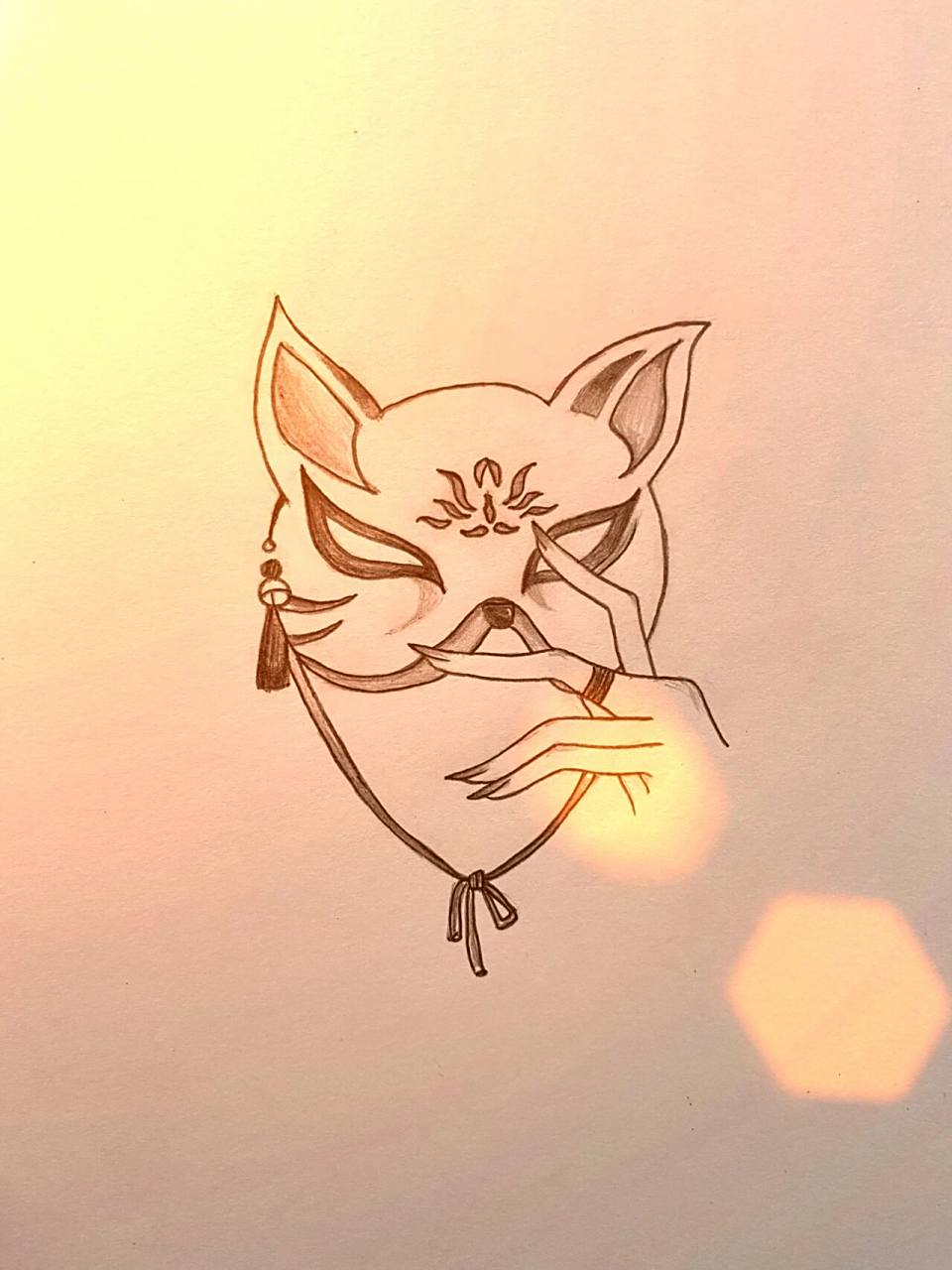 临摹·狐狸面具 临摹过程: