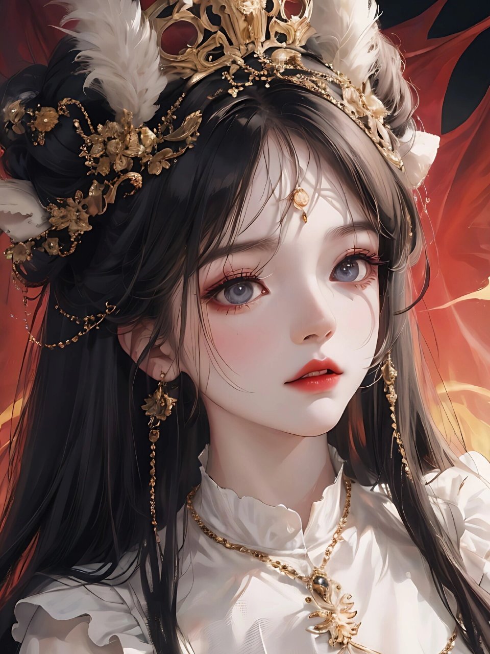 暗黑女王95 | 霸气女生头像 别低头,皇冠会掉,让自己活成一束光