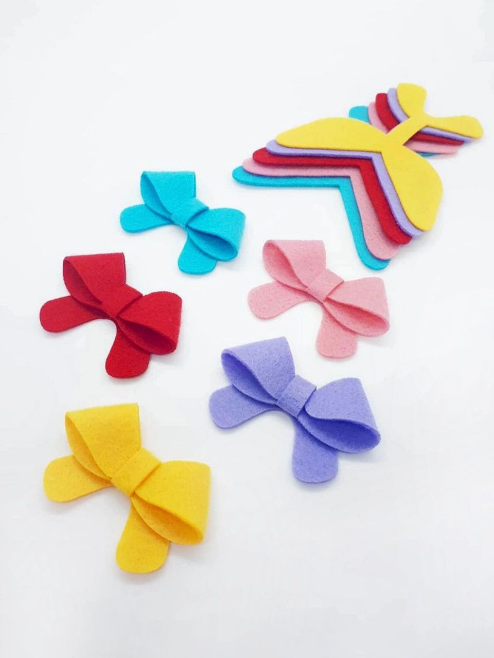 不织布手工|蝴蝶结96(附图纸教程) 两种蝴蝶结的图纸分享,图纸和