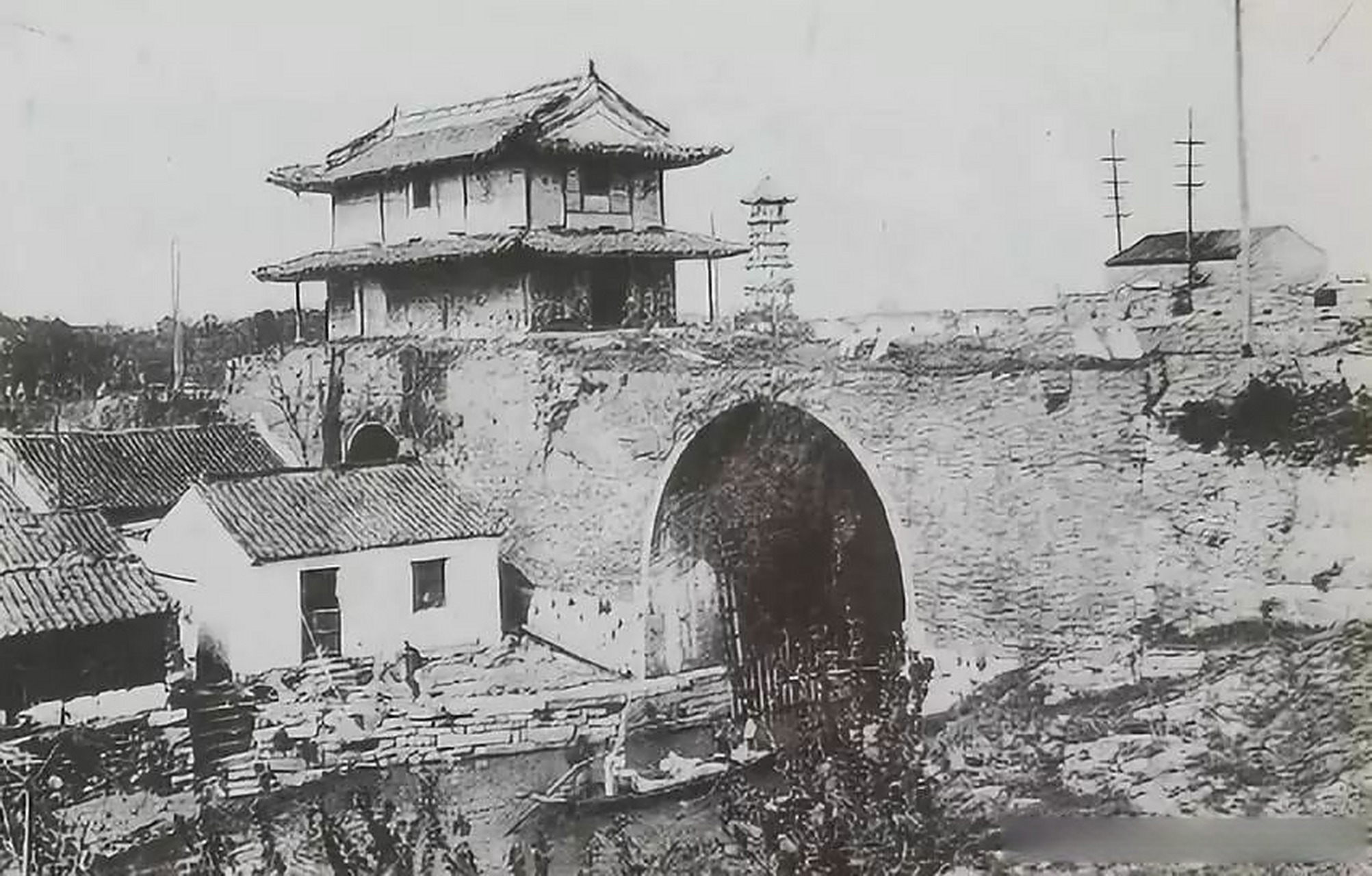 老照片:1936年,苏州,盘门