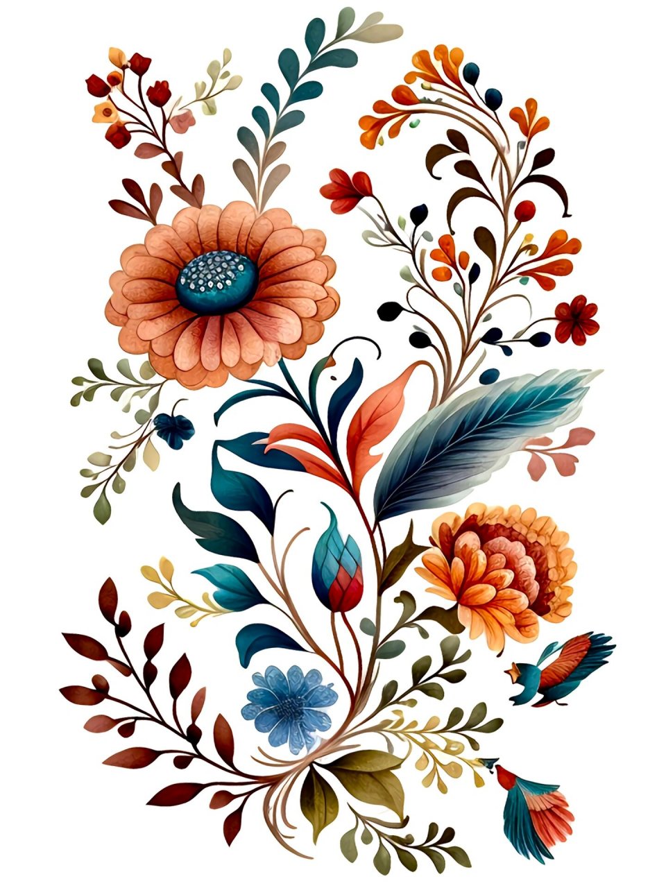 花卉图案|佩斯利花纹 佩斯利图案是一种典型的纹样,它通常由弧线和