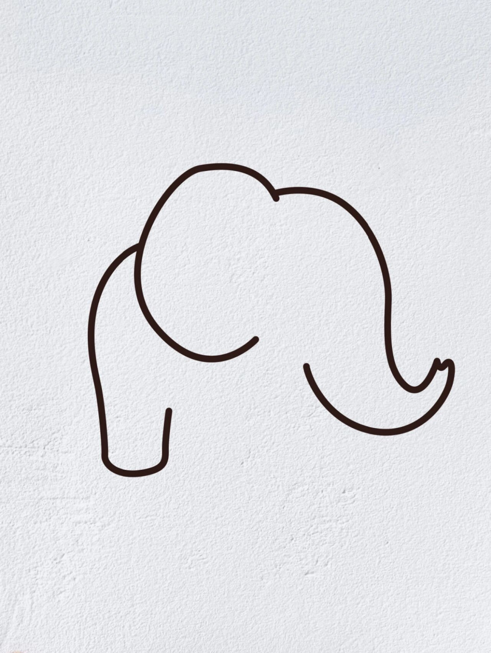 动物简笔画之可爱的大象(内附过程图)