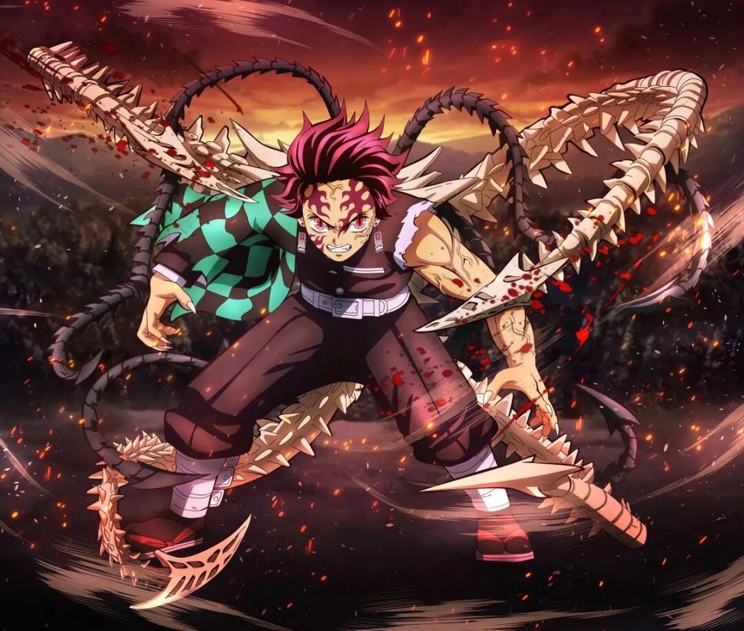 《鬼灭之刃》炭治郎鬼化,超帅