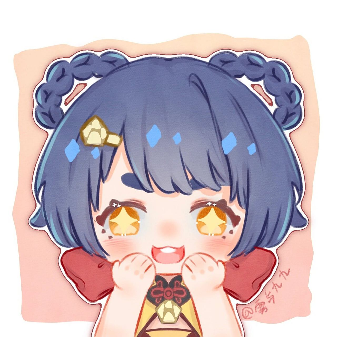 ipad绘画|香菱|q版头像 发发之前画的香菱