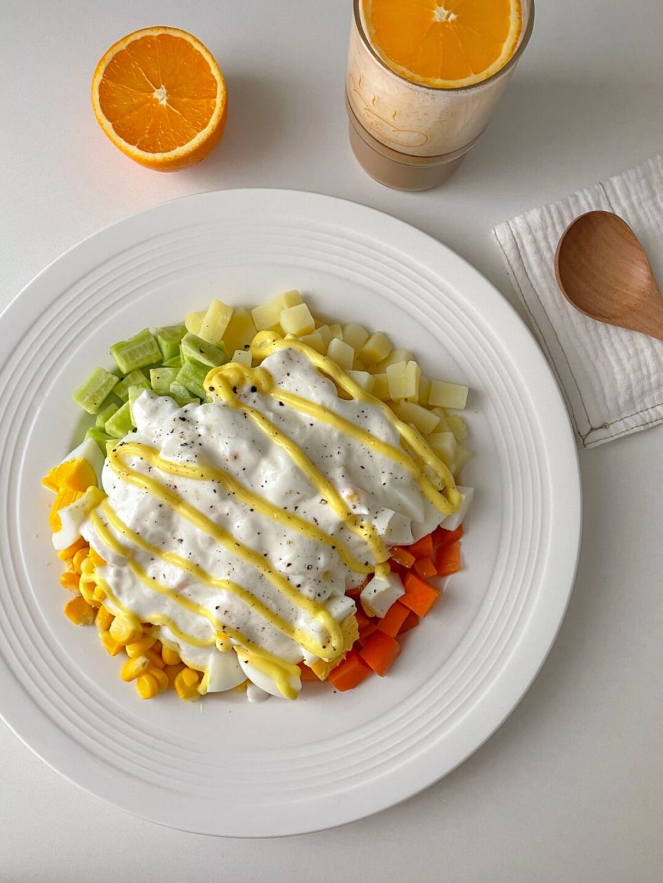 减脂低卡食谱d6天 | 土豆泥酸奶沙拉 7515清爽的减脂沙拉,碳水足