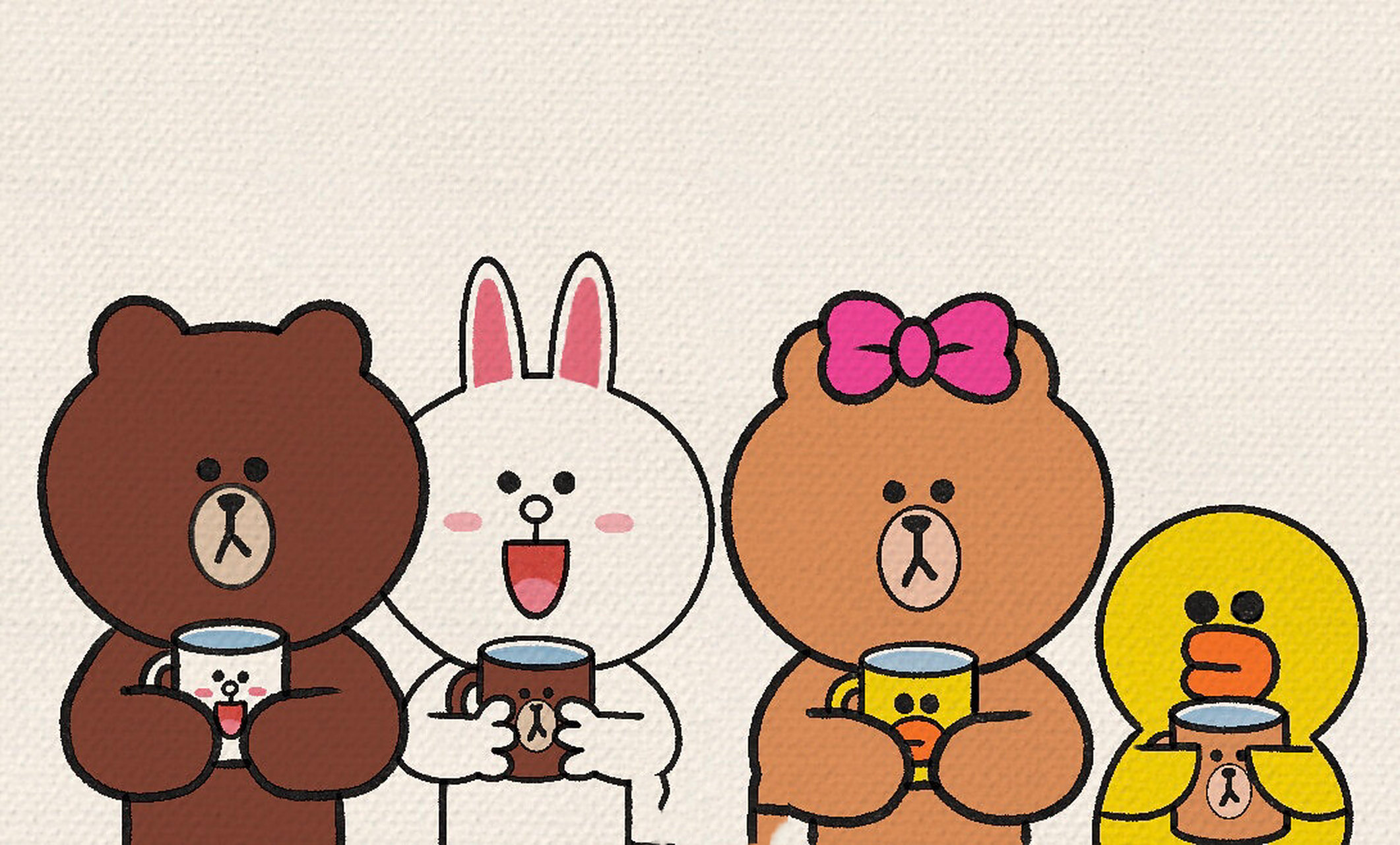 「简笔画」(100/50)布朗熊全家福👪·内附步骤 布朗熊一家整整齐齐,