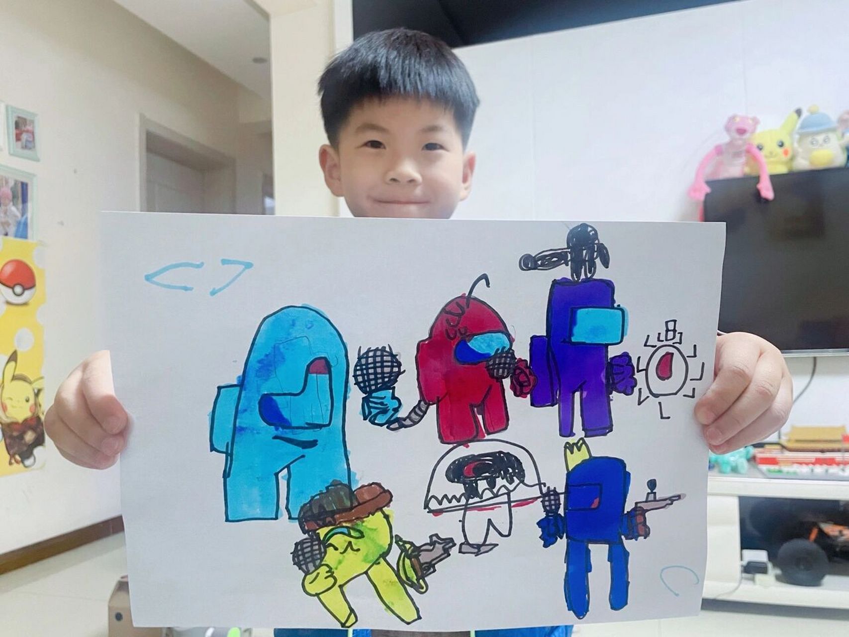 太空狼人杀的世界 儿童简笔画