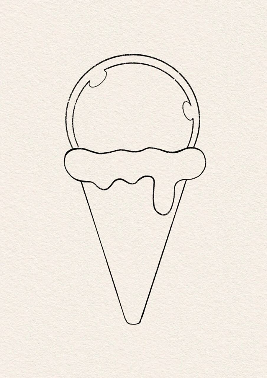 快乐入夏01可爱甜甜冰淇淋|简笔画教程