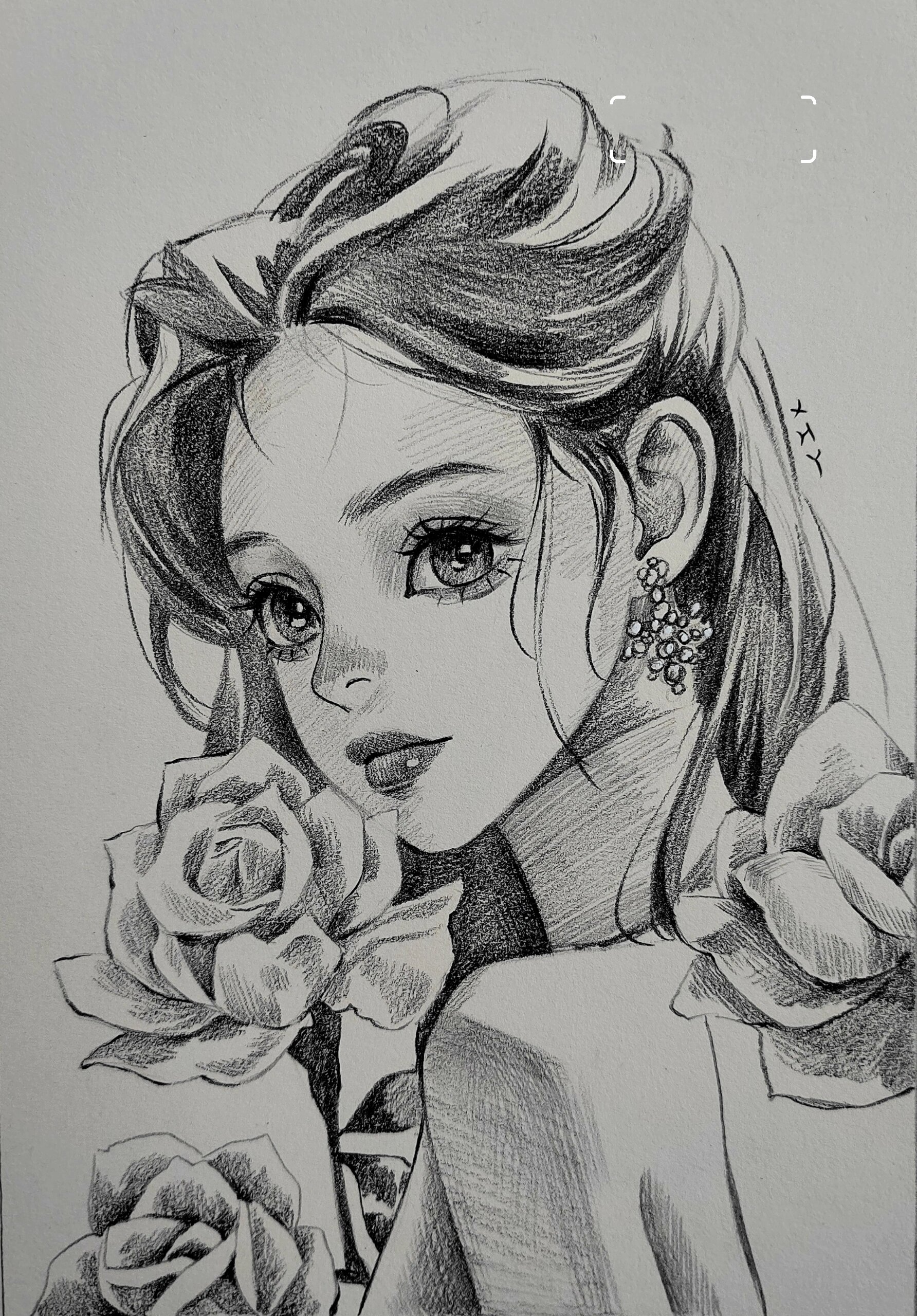 近期简单素描动漫人物合集 画美女的日常