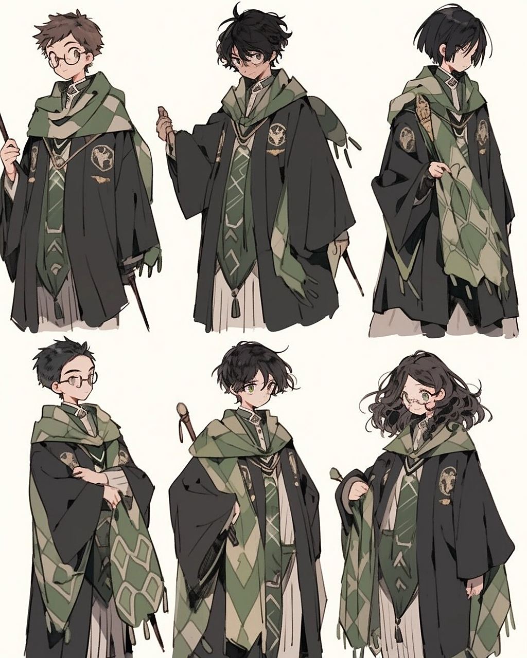 服装设计|哈利波特蛇院冬装