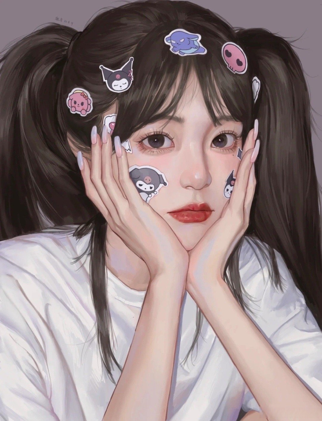 手绘女生头像 ipad画画 #百家号星火计划