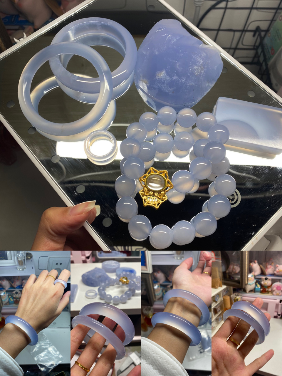 二姐家开原石土耳其蓝玉髓到货 优缺点总结 优点:料子价格相对适中