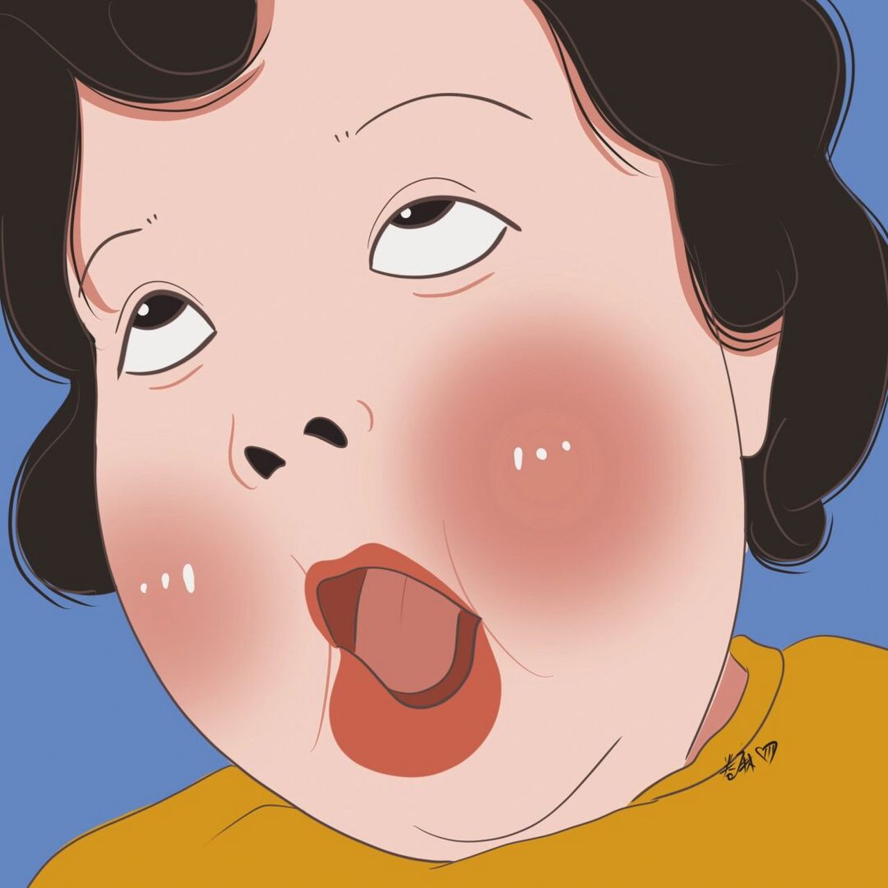 插画 | 头像 |这天气适合打麻将,容易糊 图片92