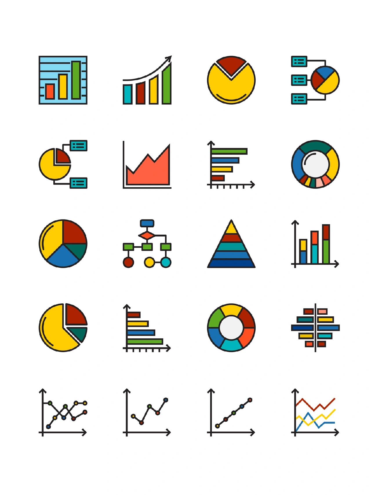 100  92私信96分享|精美,超可爱图表图标素材