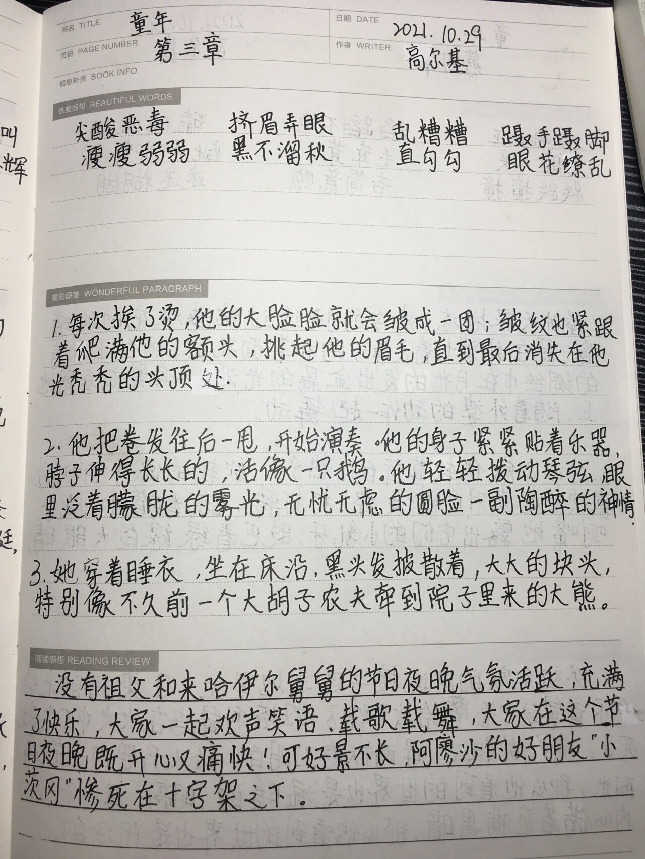 字丑的摘抄图片图片