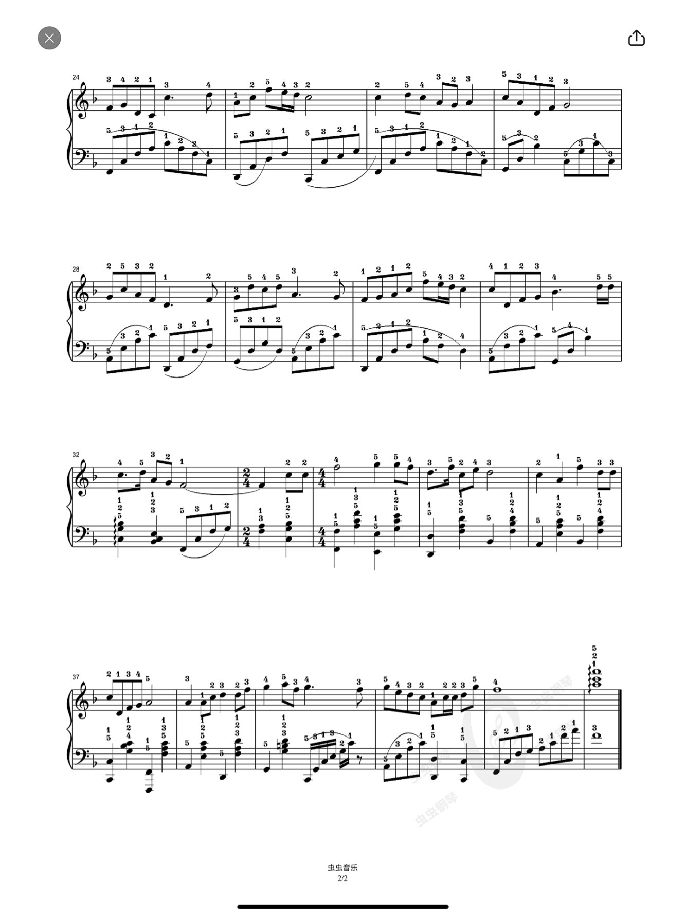 我的祖国(简单 带指法)