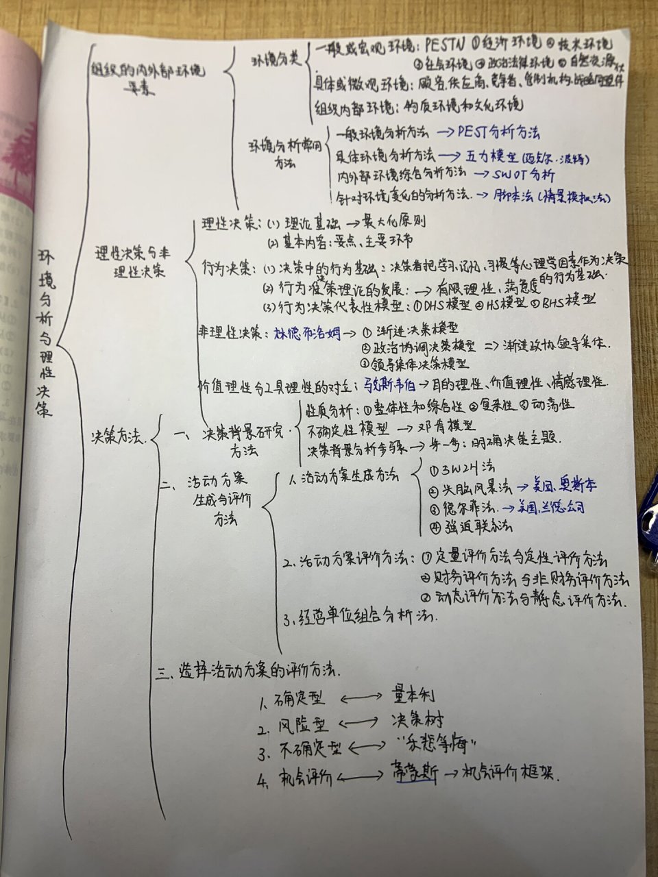 思维导图:环境分析与理性决策