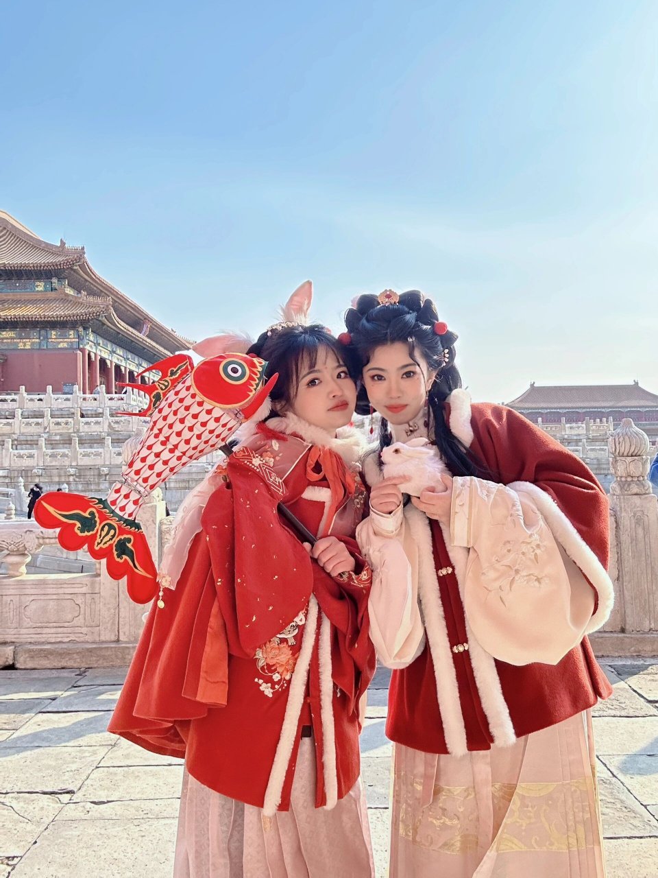 和好朋友去故宫拍汉服啦 可可爱爱!