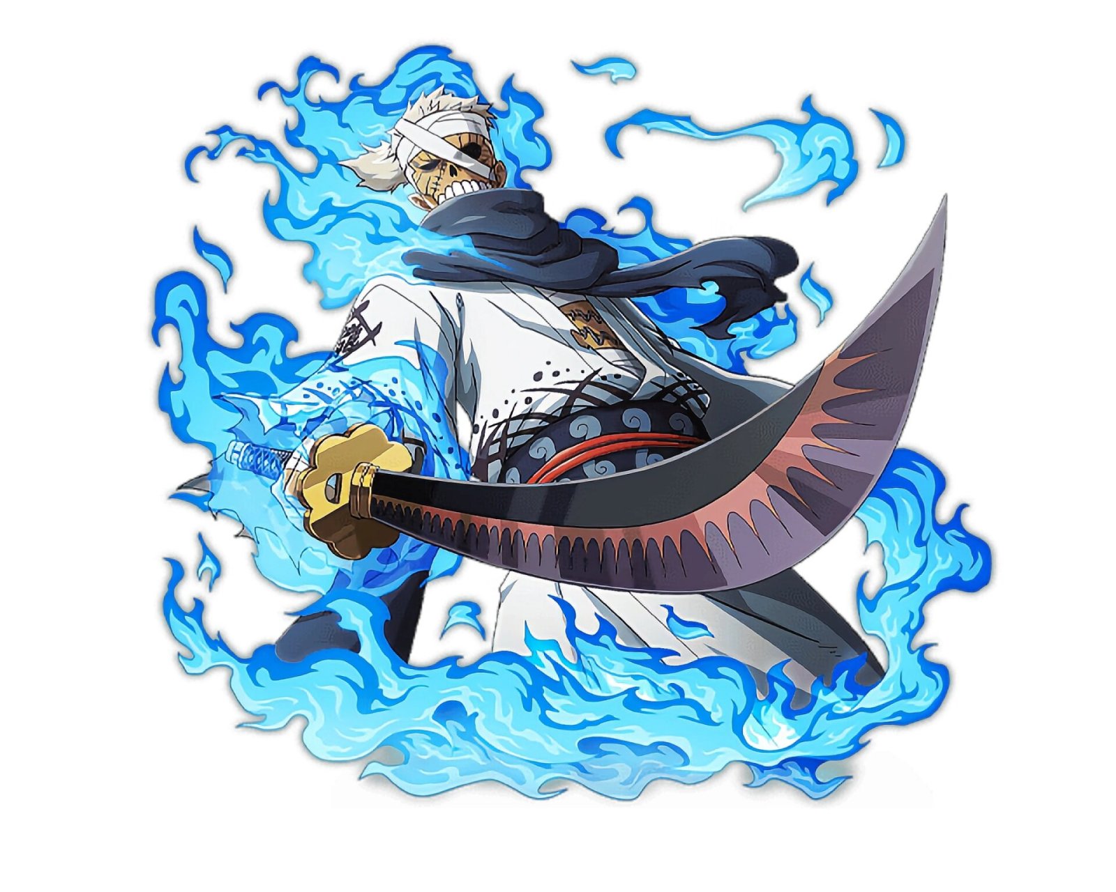 海贼王人物篇2  "斩龙武士"霜月龙马 97所属组织:和之国,莫利亚僵尸