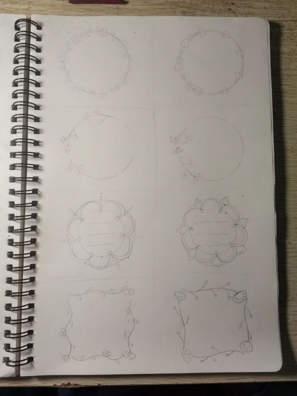 8种花边装饰框简笔画画法-原创16