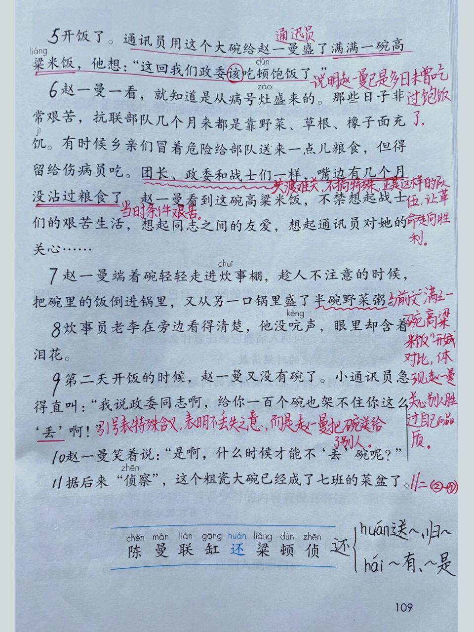 一个粗瓷大碗 主题思想 课文以一个粗瓷大碗为线索,记叙了赵一曼同志
