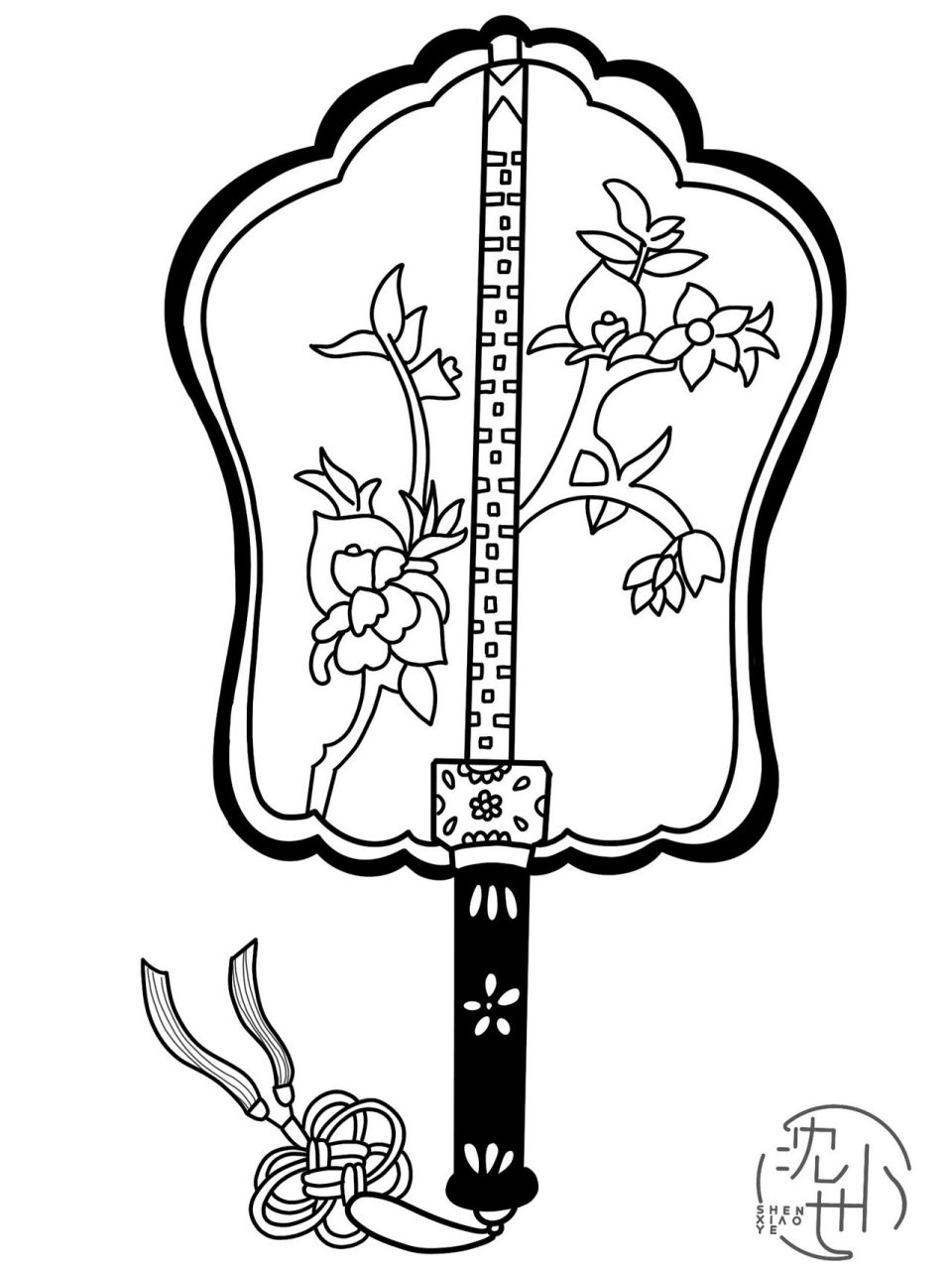 古风素材——团扇系列(可打印)